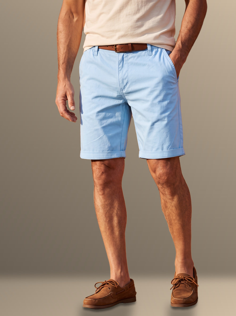 Leland summer shorts in Light Blue, studio - Gentlemens Manor