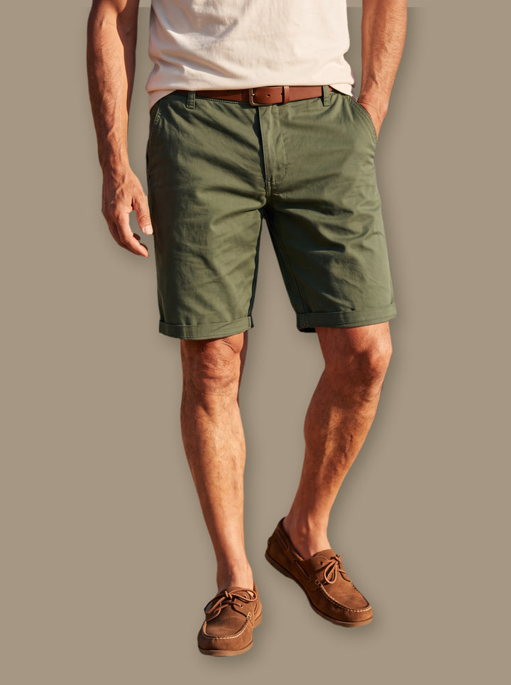 Leland summer shorts in Olive, studio - Gentlemens Manor