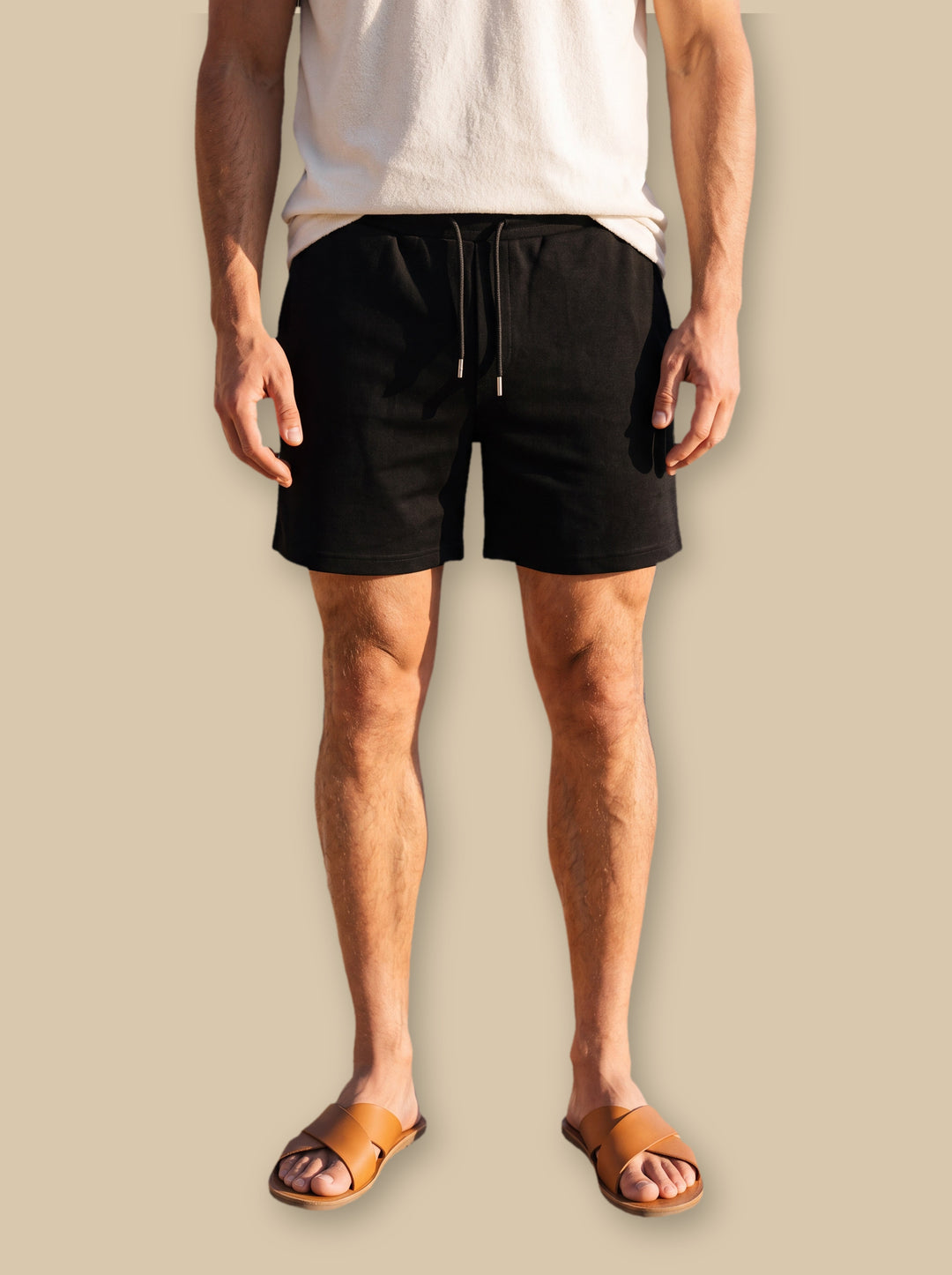 Lemuel summer shorts in Black, studio - Gentlemens Manor