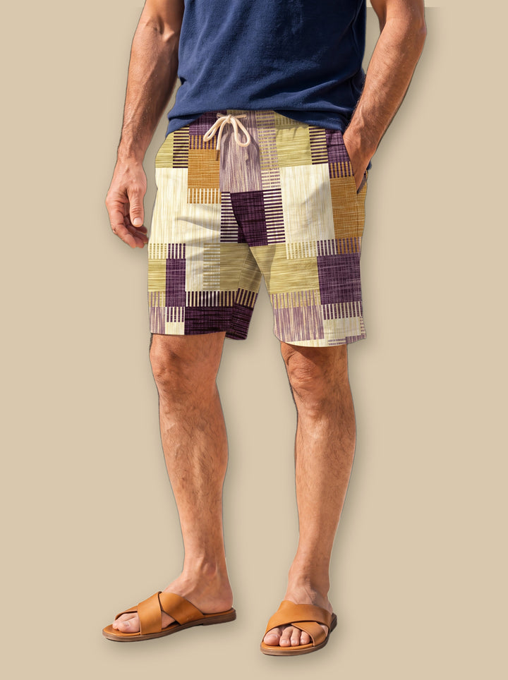Lennox summer shorts in Mustard, studio - Gentlemens Manor