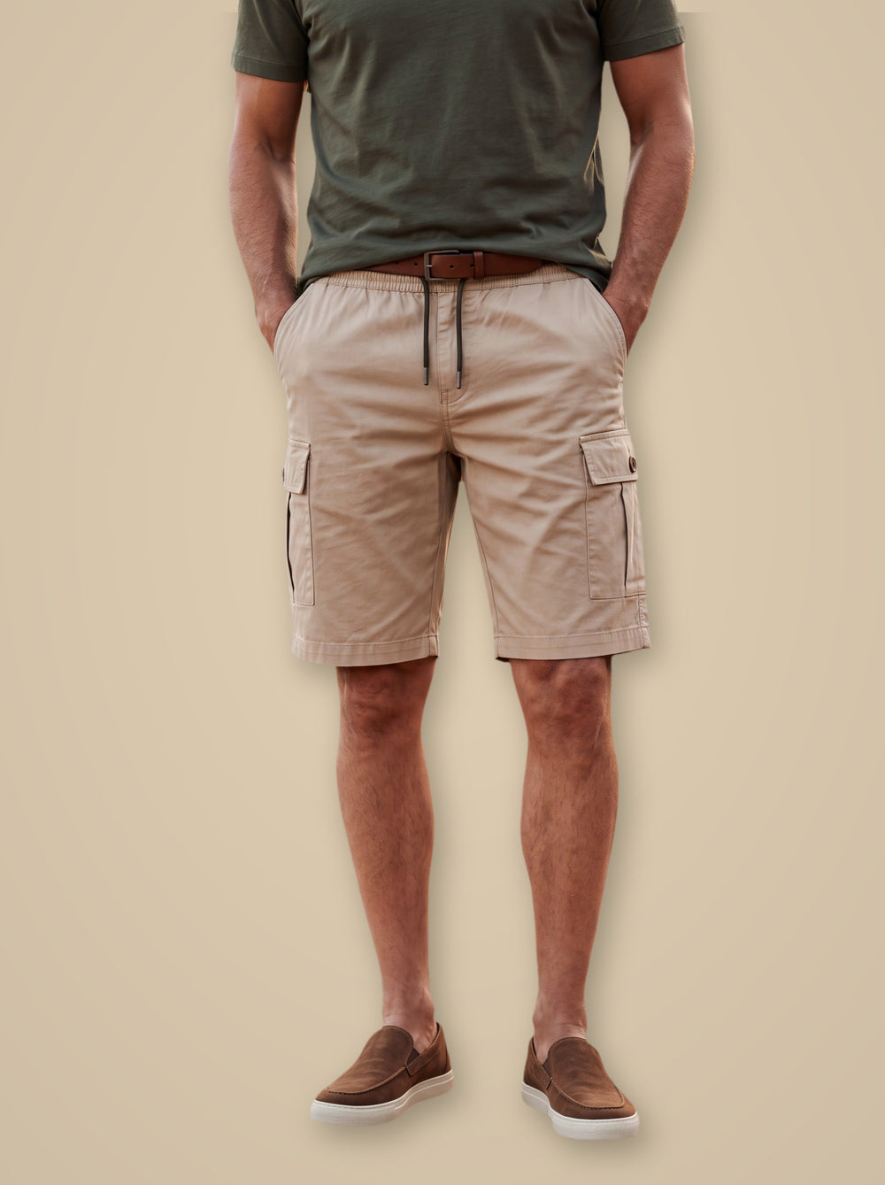 Leo summer shorts in Sand, studio - Gentlemens Manor