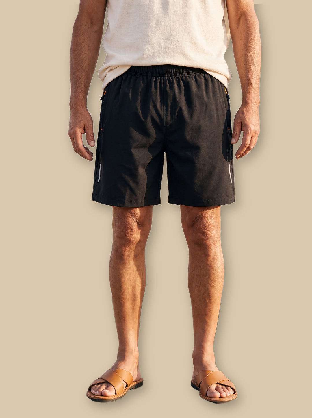 Leonard summer shorts in Black, studio - Gentlemens Manor