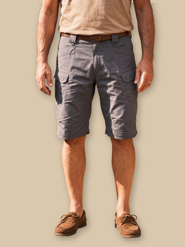 Leopold summer shorts in Grey, studio - Gentlemens Manor