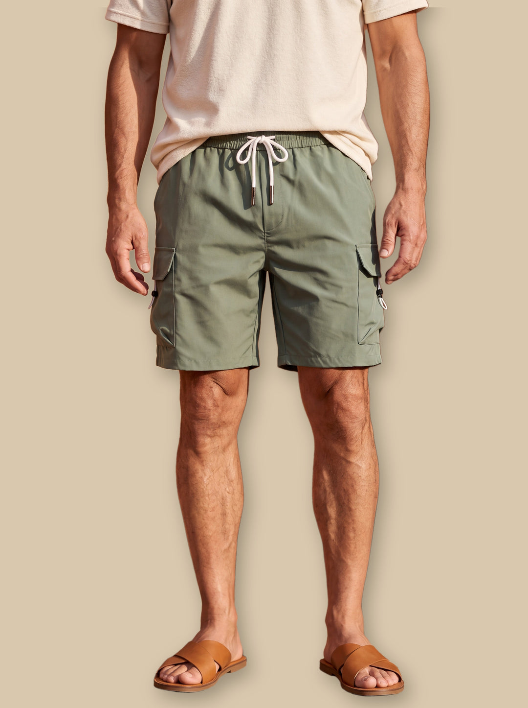 Leroy summer shorts in Green, studio - Gentlemens Manor