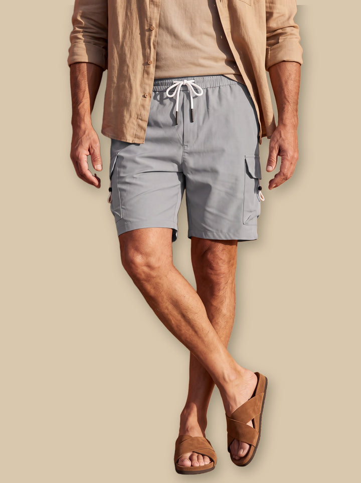 Leroy summer shorts in Grey, studio - Gentlemens Manor