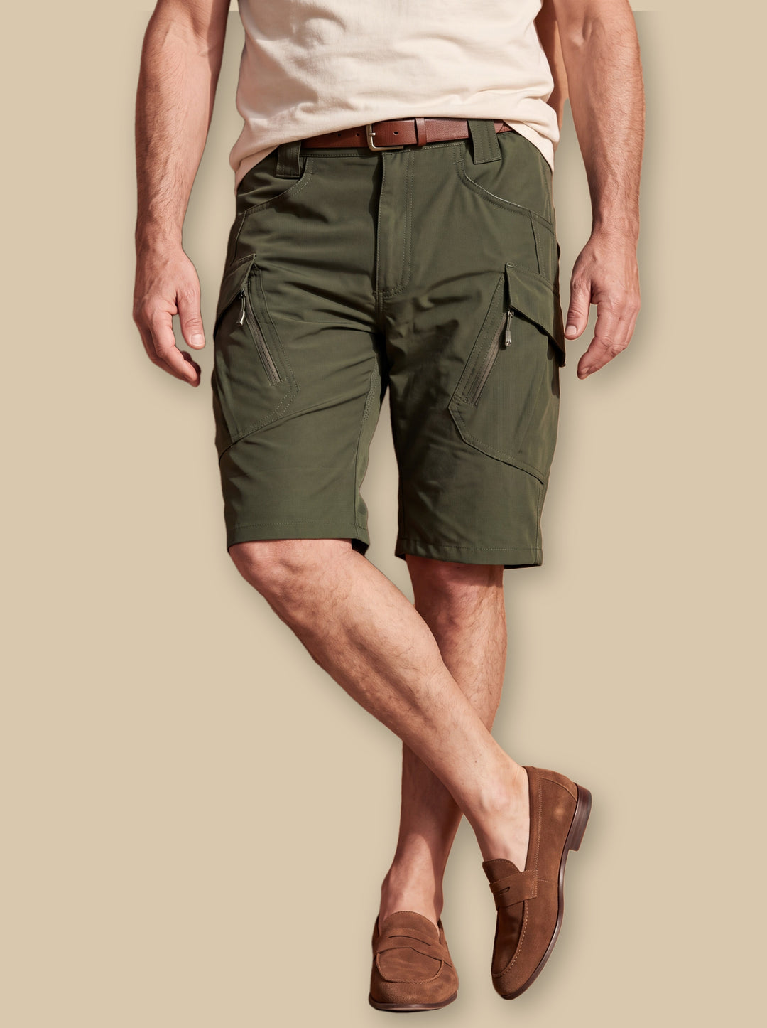 Levi summer shorts in Green, studio - Gentlemens Manor