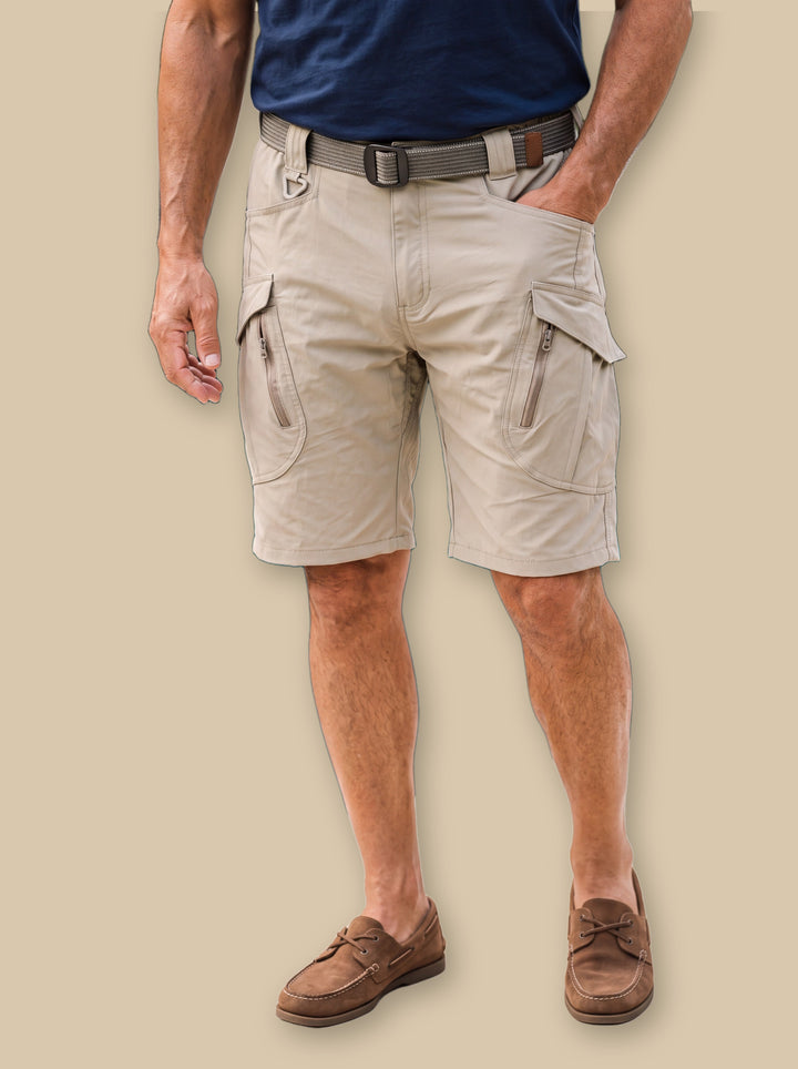 Levi summer shorts in Sand, studio - Gentlemens Manor