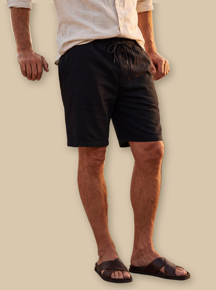 Lewis summer shorts in Black, studio - Gentlemens Manor