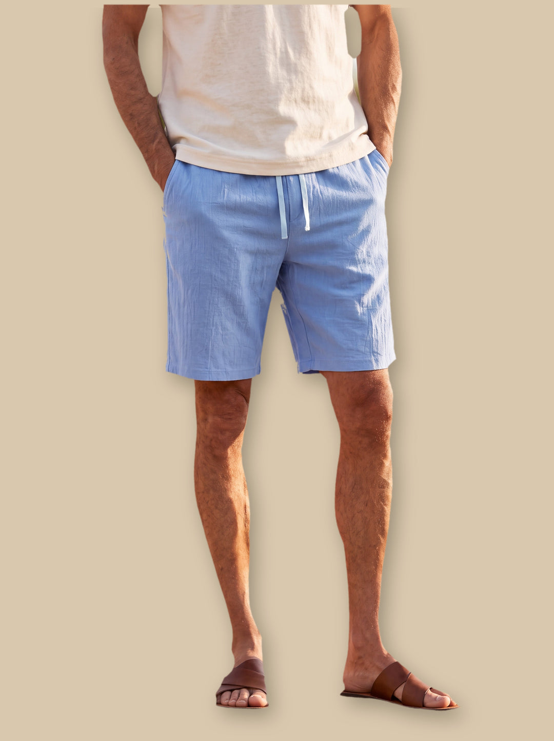 Lewis summer shorts in Blue, studio - Gentlemens Manor
