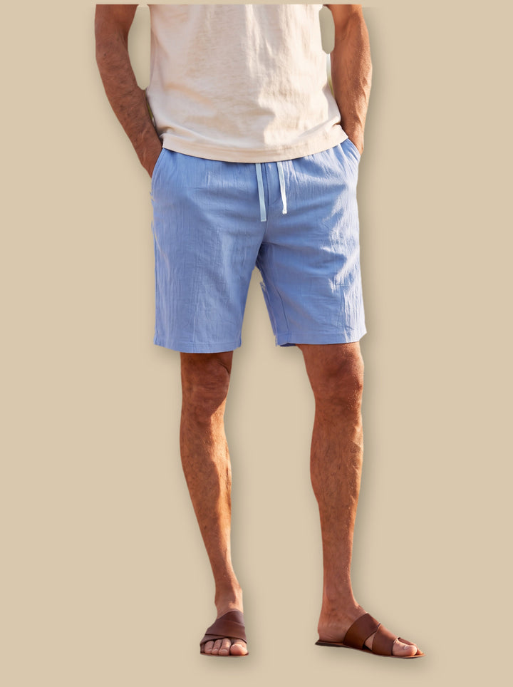 Lewis summer shorts in Blue, studio - Gentlemens Manor