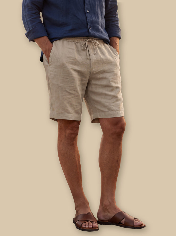 Lincoln summer shorts in Sand, studio - Gentlemens Manor