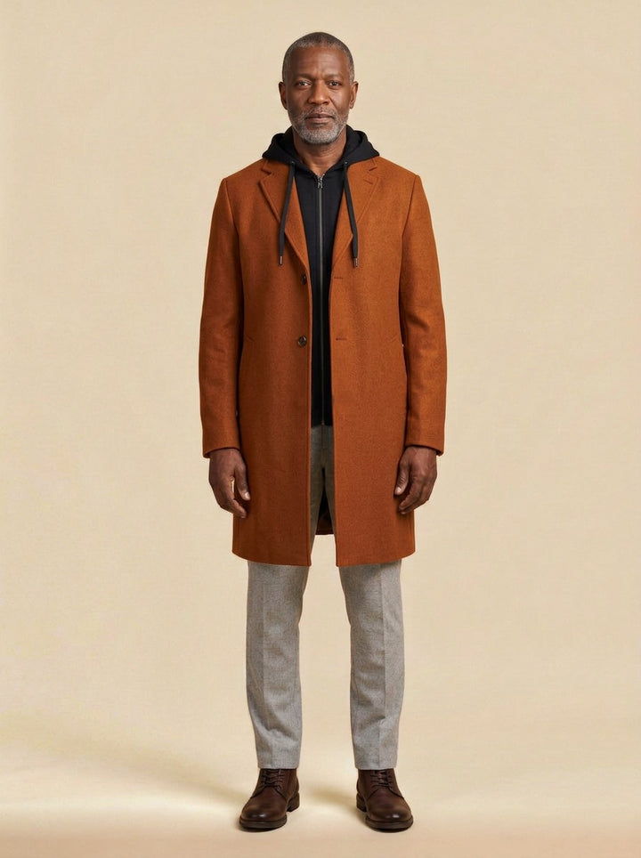Livingston overcoat in Camel, studio, Gentlemens Manor