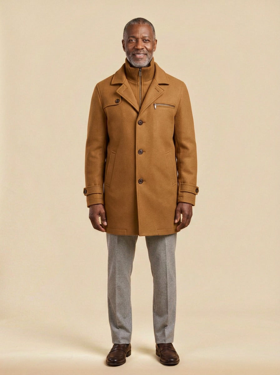 Lockhart coat in Camel, studio, Gentlemens Manor