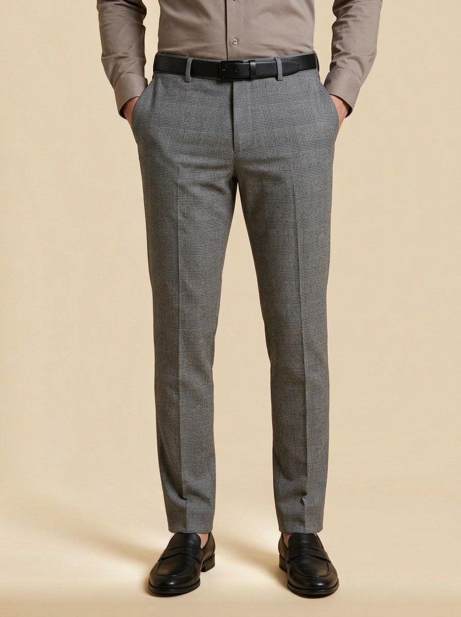 Lockwood checked pants in Grey, studio, Gentlemens Manor