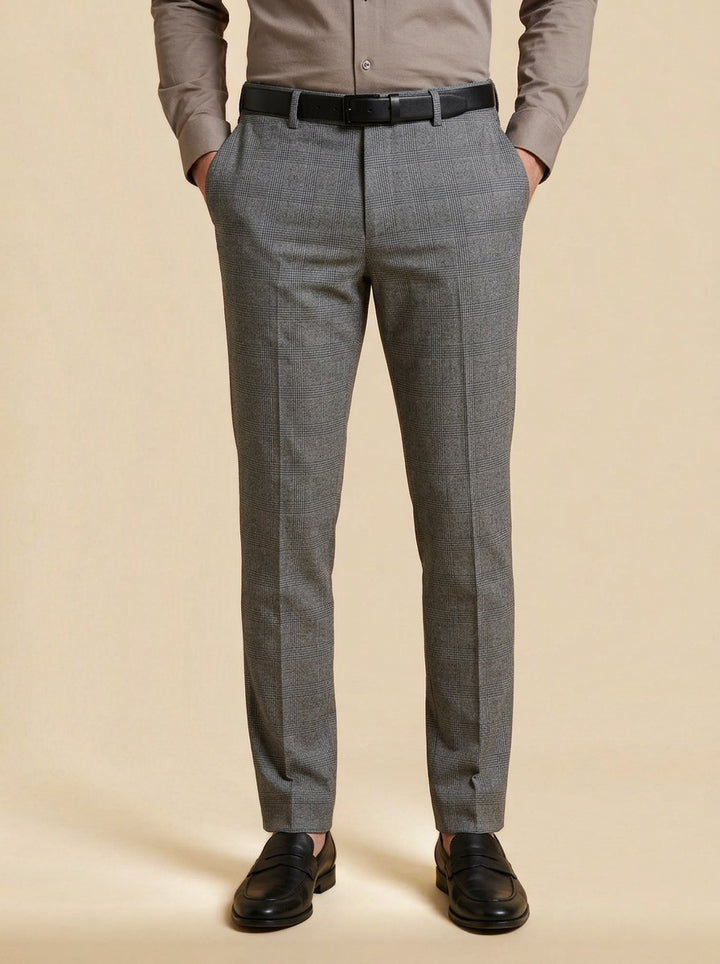 Lockwood checked pants in Grey, studio, Gentlemens Manor