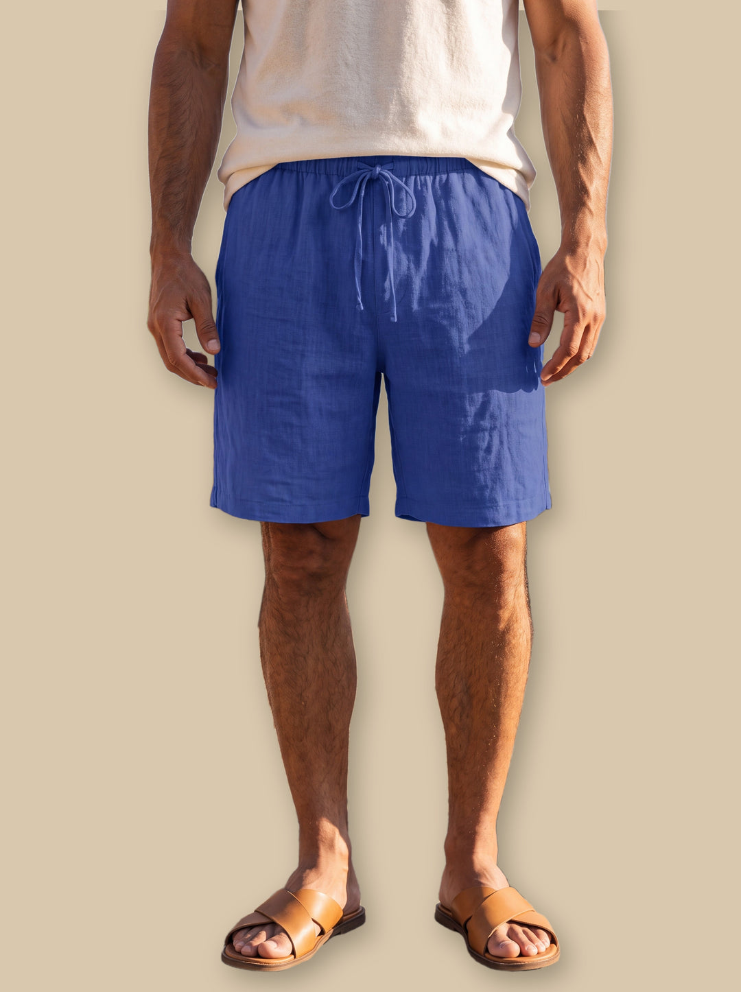 Logan summer shorts in Blue, studio - Gentlemens Manor