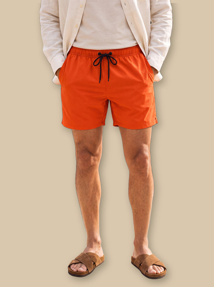 Lonnie summer shorts in Orange, studio - Gentlemens Manor