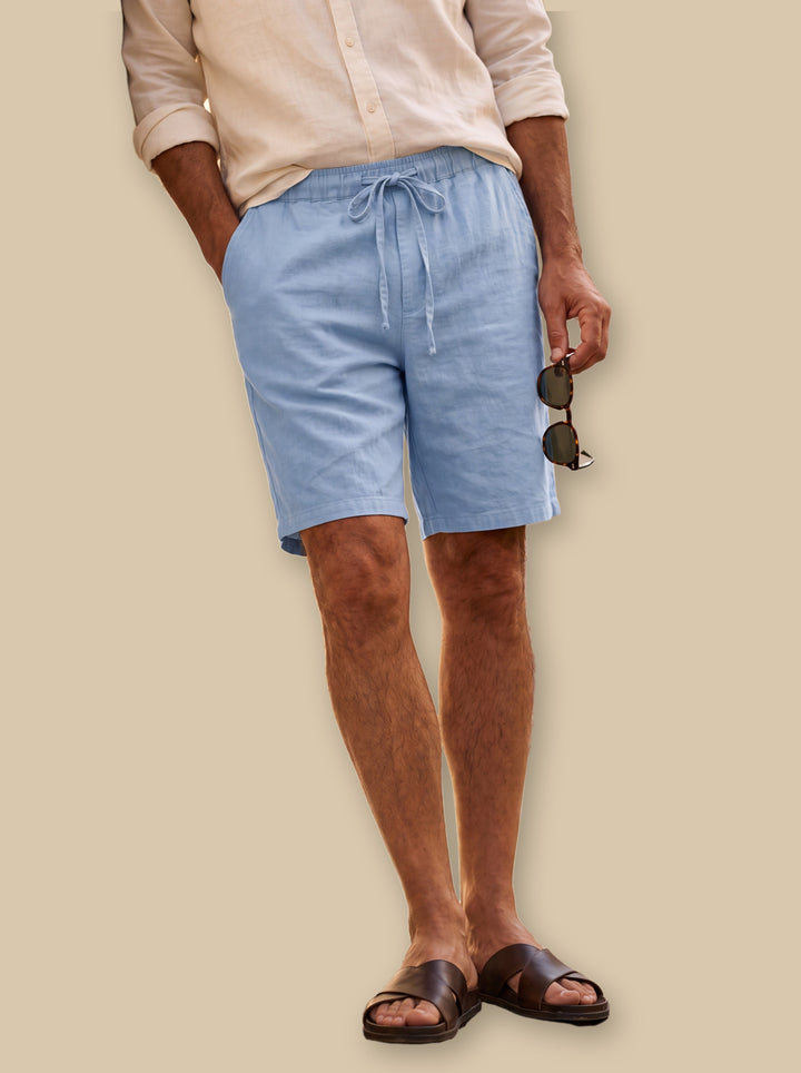 Lorenzo summer shorts in Blue, studio - Gentlemens Manor