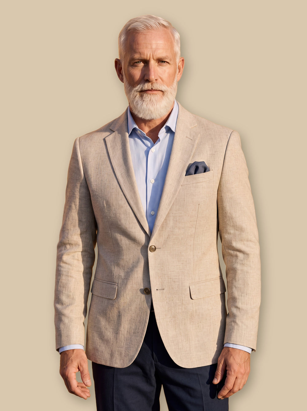 Lyle blazer suit in Beige, studio - Gentlemens Manor