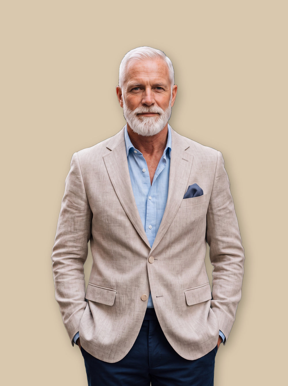 Lyman blazer suit in Beige, studio - Gentlemens Manor