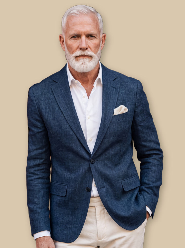 Lyman blazer suit in Navy, studio - Gentlemens Manor