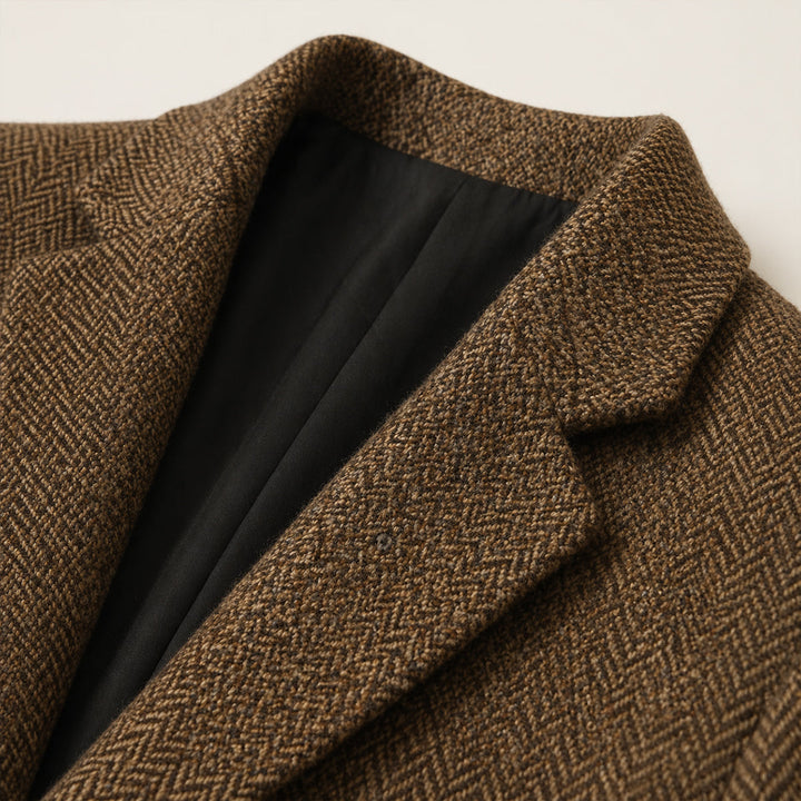 The Jefferson Men’s Classic Wool Herringbone Tweed Blazer