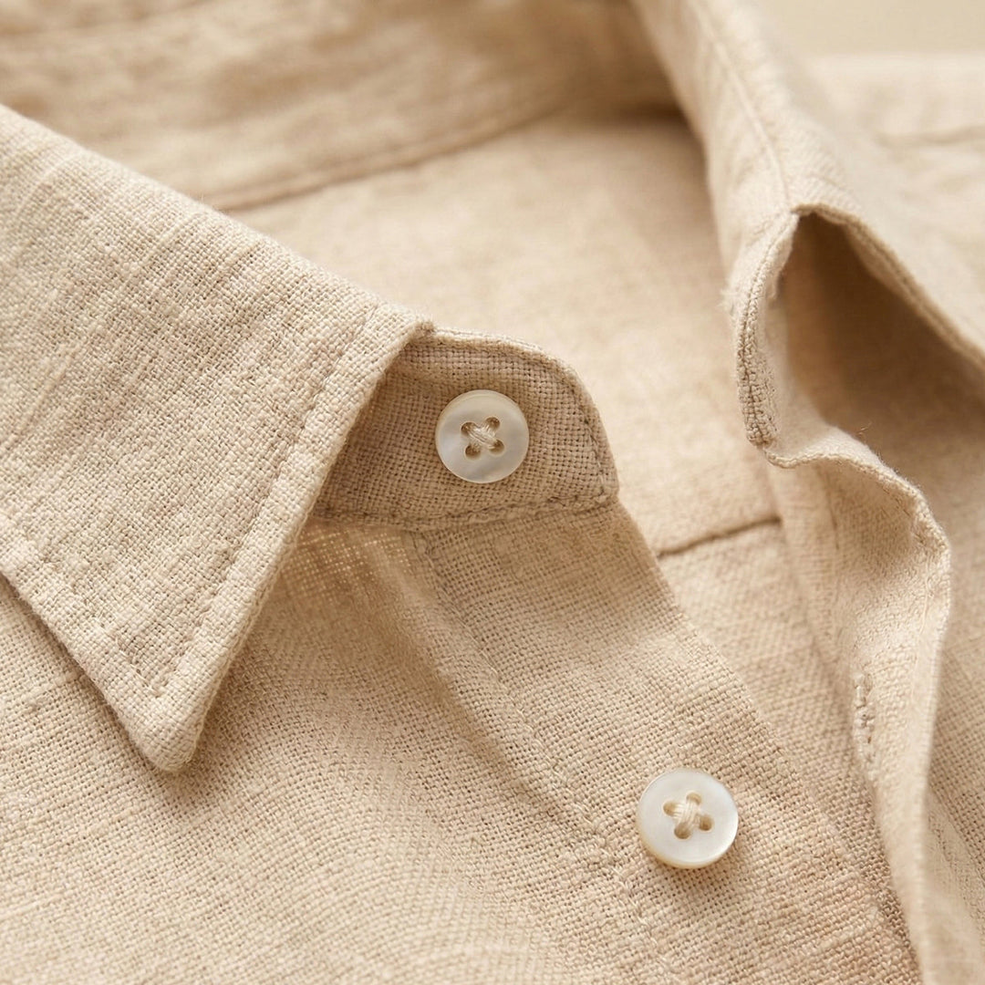 The Brookhaven Hill Men’s Cotton Linen Summer Beach Shirt