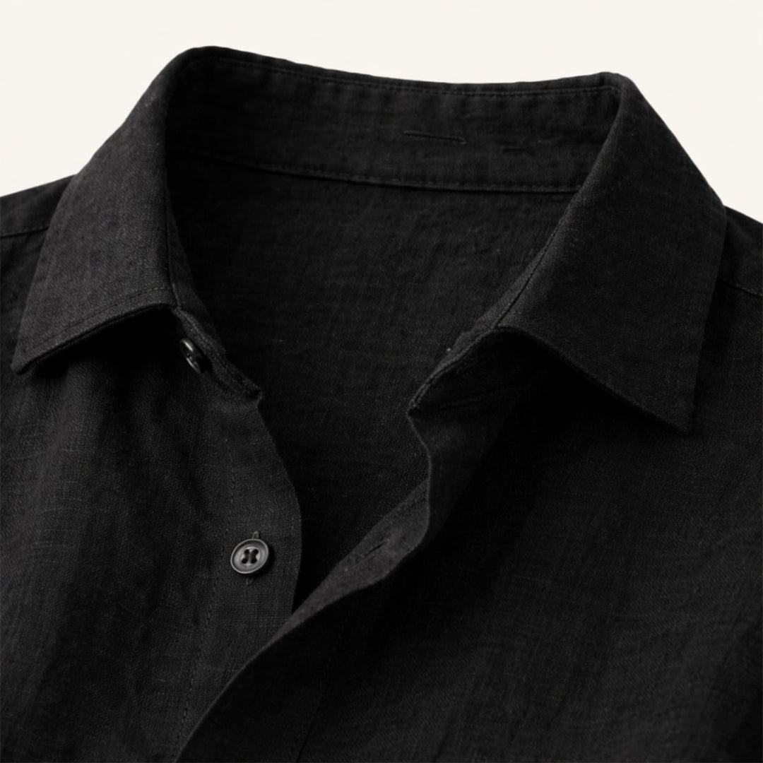 The Buckingham Men’s Casual Relaxed Fit Cotton Linen Shirt