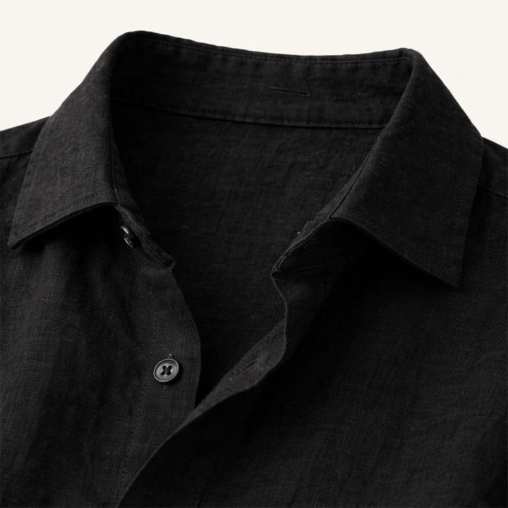 The Buckingham Men’s Casual Relaxed Fit Cotton Linen Shirt