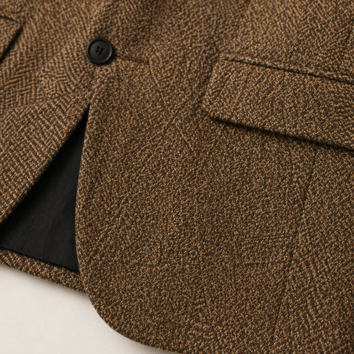 The Jefferson Men’s Classic Wool Herringbone Tweed Blazer