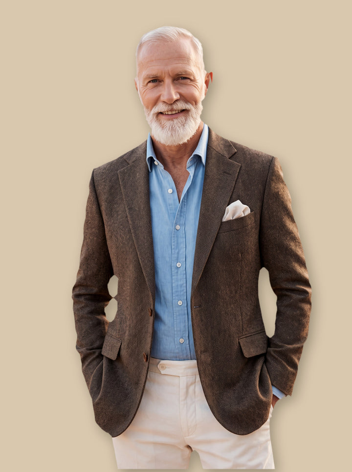 Mack blazer suit in Dark Brown, studio - Gentlemens Manor