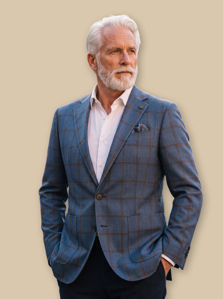 Magnus blazer suit in Blue, studio - Gentlemens Manor