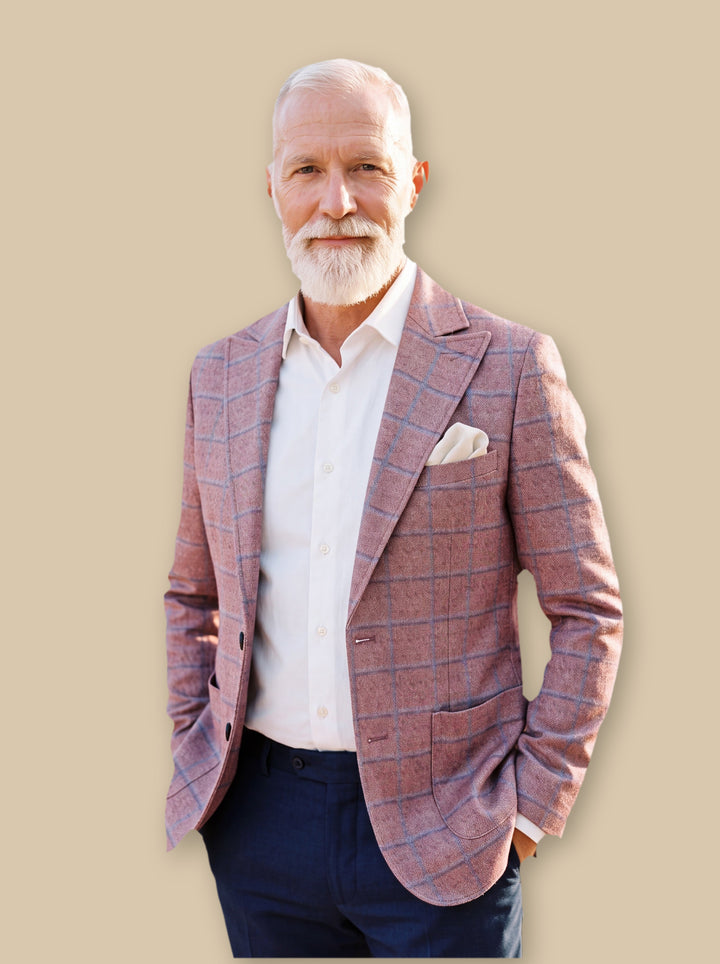 Magnus blazer suit in Pink, studio - Gentlemens Manor