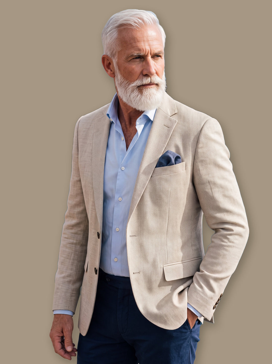 Major blazer suit in Beige, studio - Gentlemens Manor
