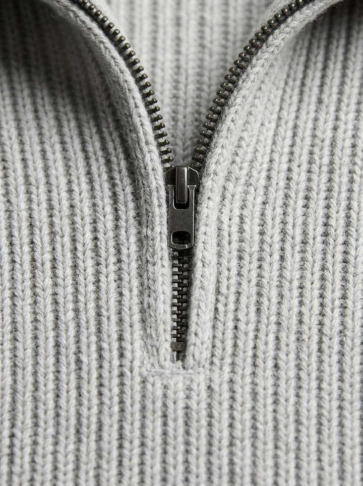 Mansfield quarter zip sweater, fabric close up, Gentlemens Manor