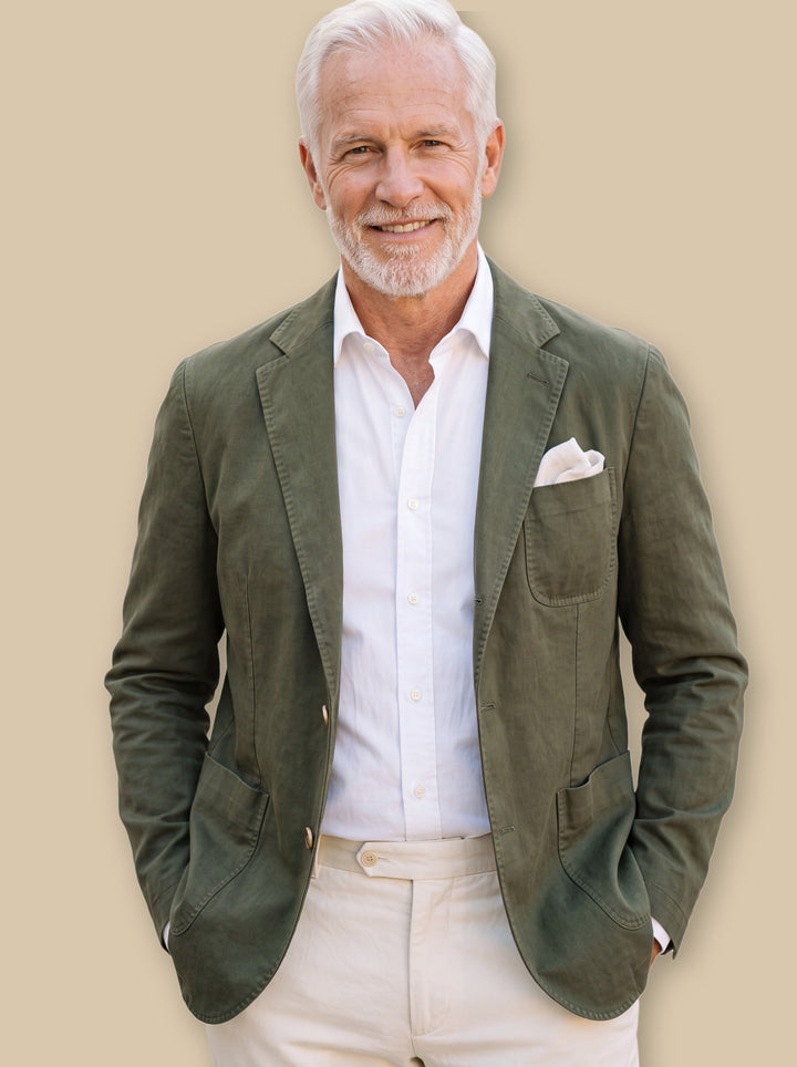 Marcus blazer suit in Olive, studio - Gentlemens Manor