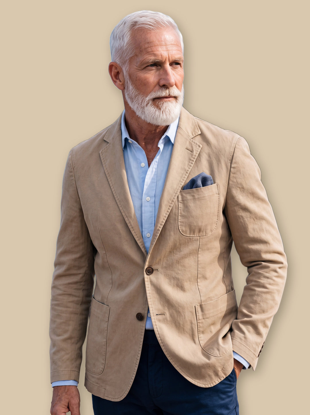 Marcus blazer suit in Sand, studio - Gentlemens Manor