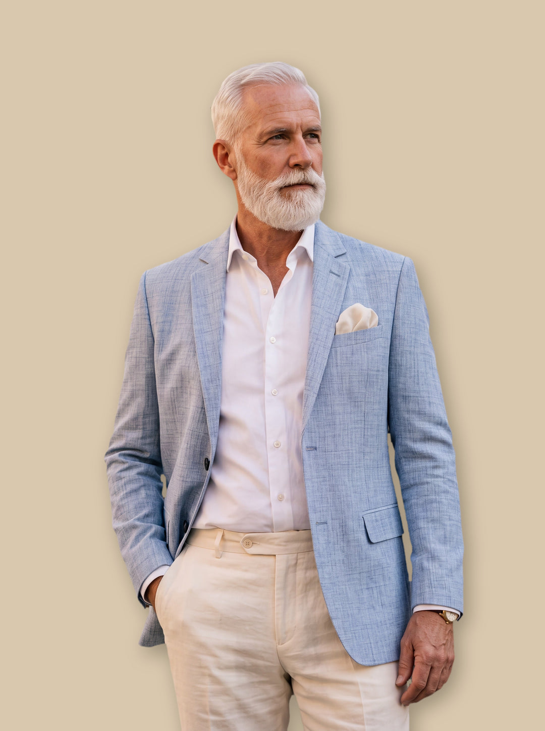 Maxwell blazer suit in Light Blue, studio - Gentlemens Manor