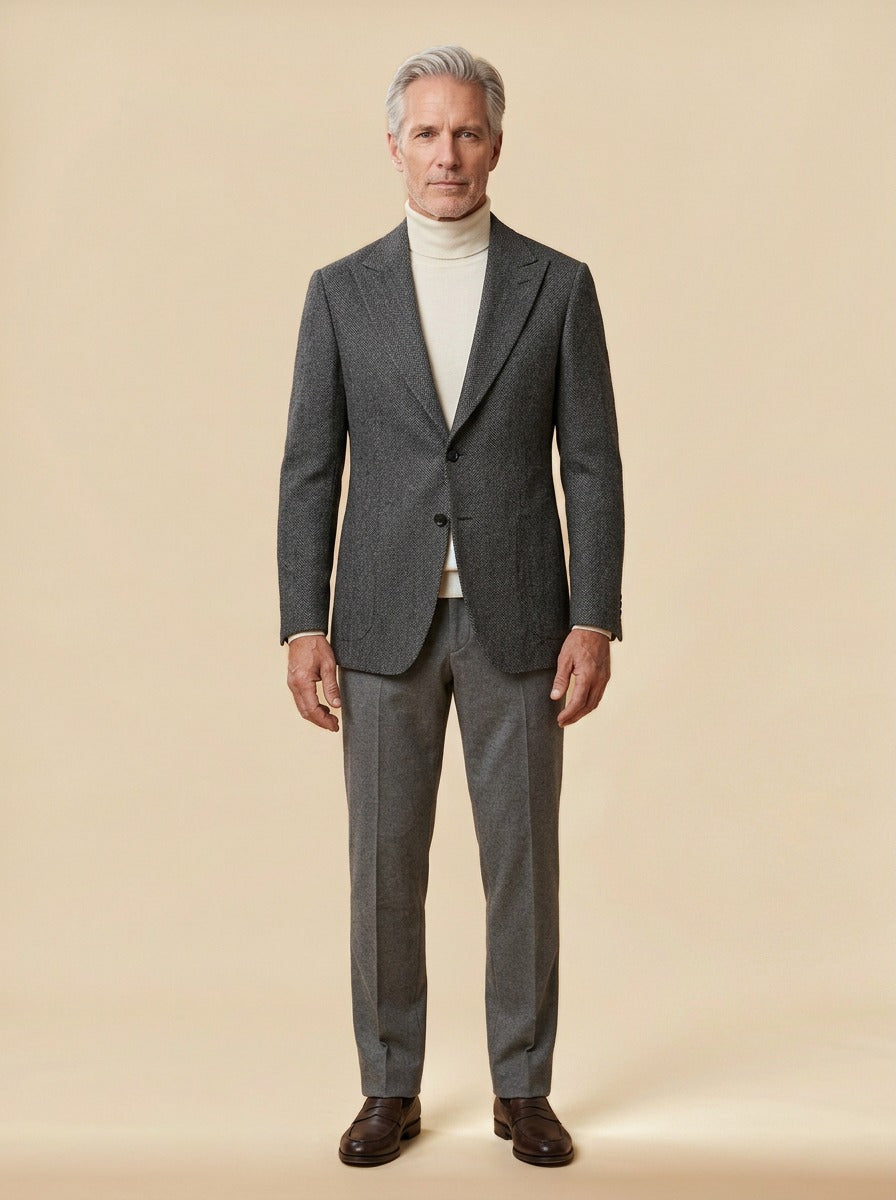 Mayhew blazer in Charcoal, studio, Gentlemens Manor