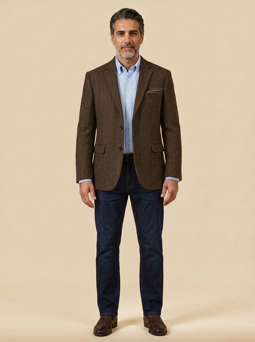 Medford blazer in Brown, studio, Gentlemens Manor