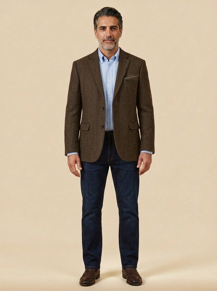 Medford blazer in Brown, studio, Gentlemens Manor