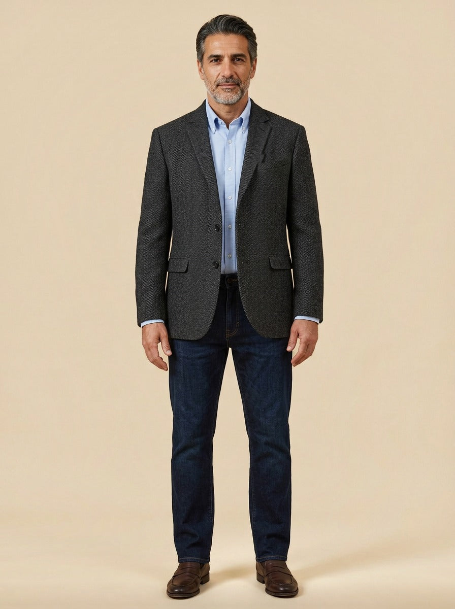Medford blazer in Charcoal, studio, Gentlemens Manor