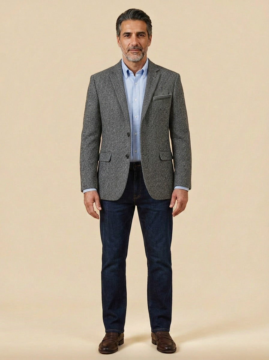Medford blazer in Grey, studio, Gentlemens Manor