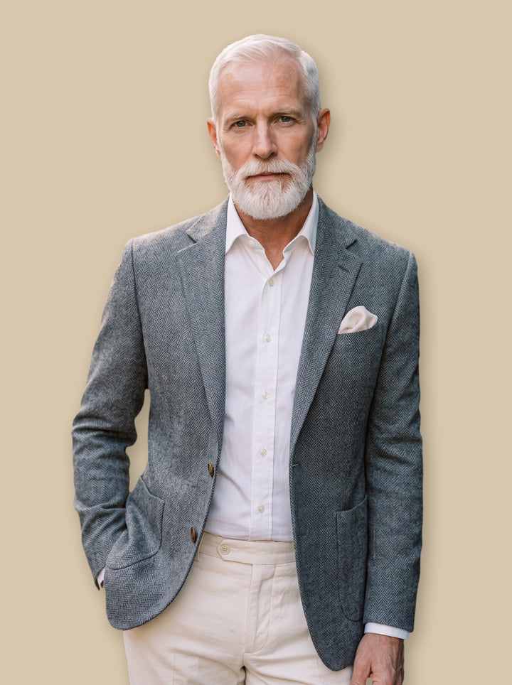 Melvin blazer suit in Grey, studio - Gentlemens Manor