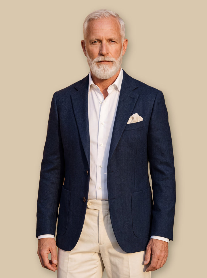 Melvin blazer suit in Navy, studio - Gentlemens Manor