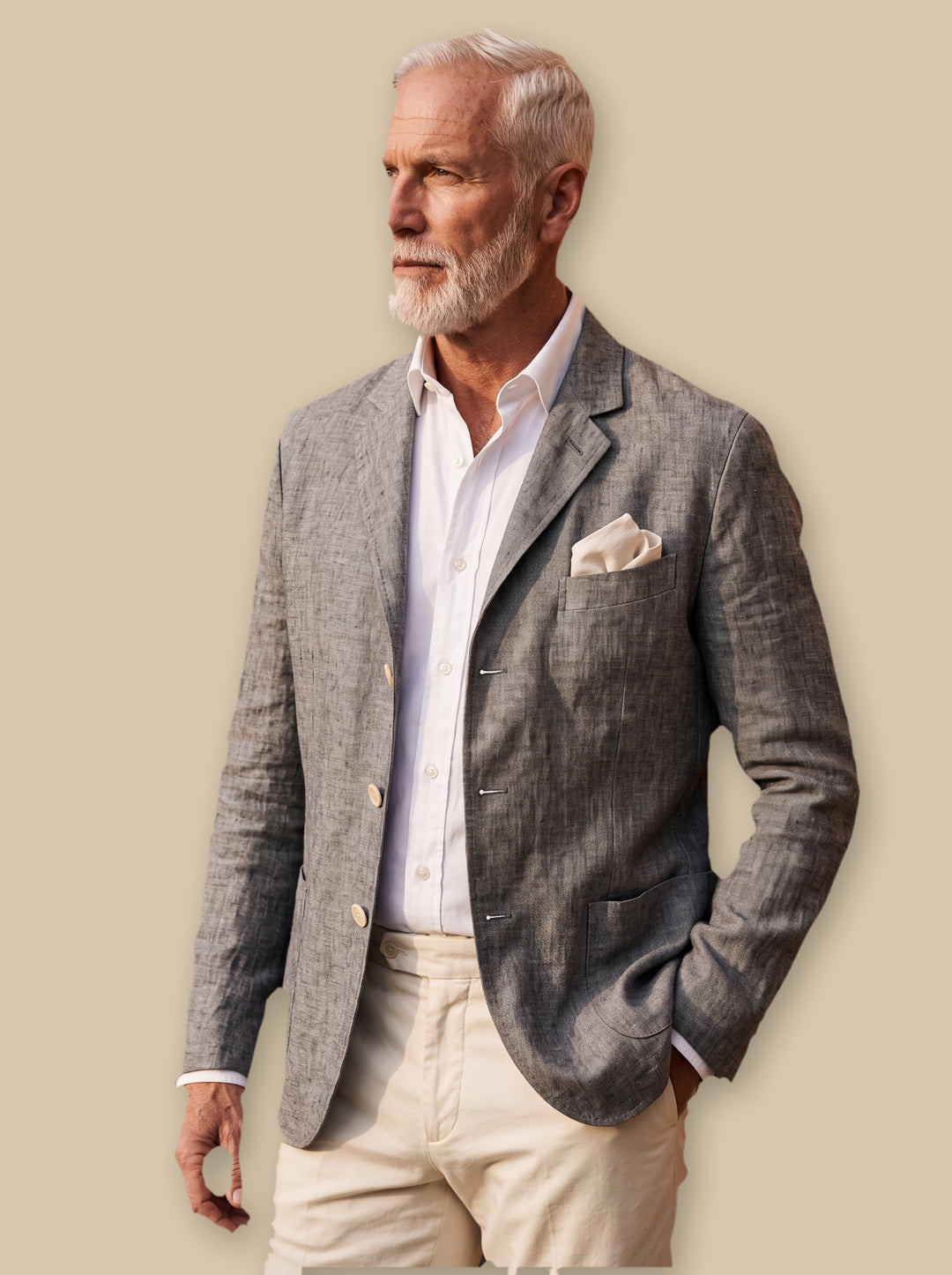 Merle blazer suit in Grey, studio - Gentlemens Manor
