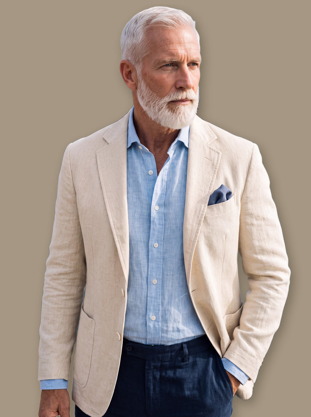 Merritt blazer suit in Beige, studio - Gentlemens Manor