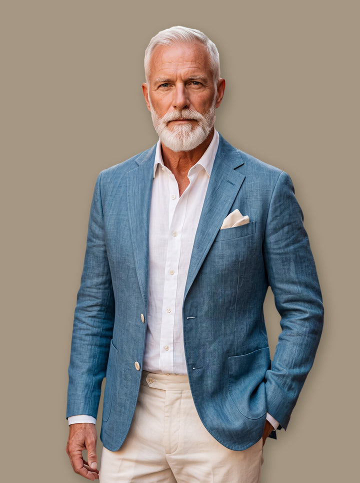 Merritt blazer suit in Blue, studio - Gentlemens Manor