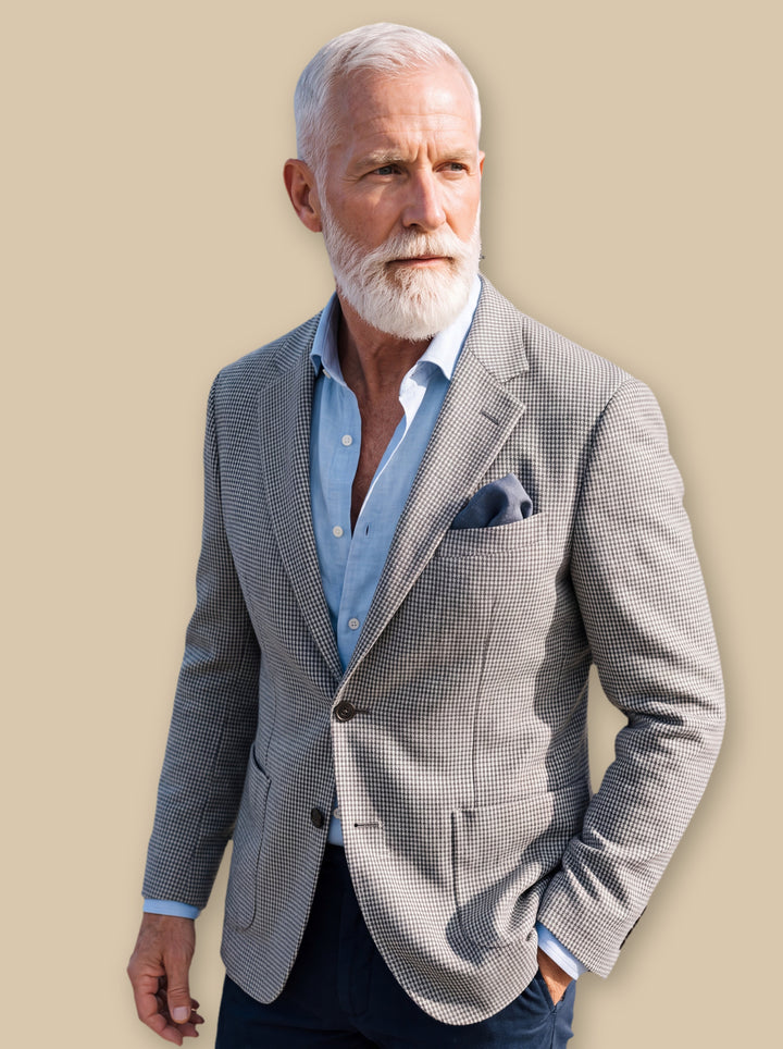 Miles blazer suit in Light Grey, studio - Gentlemens Manor
