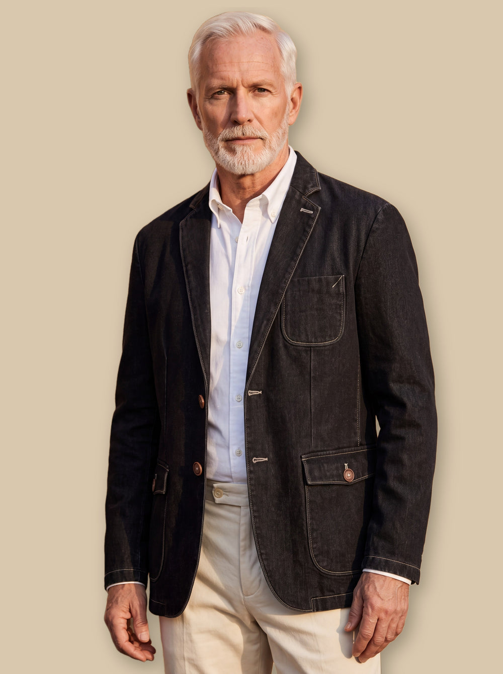 Milton blazer suit in Black, studio - Gentlemens Manor